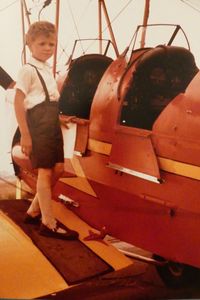 G-ANTE - This is me on the wing of G-ANTE (I think) at either Broughton or Hawarden in 1967 or so (plus or minus a year or two) - by Jim Platt