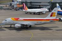 EC-KBX @ EDDL - Airbus A319-111 - IB IBE Iberia 'Oso Pardo' - EC-KBX - 30.03.2016 - DUS - by Ralf Winter