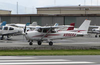 N996RA @ KSQL - Locally-based 1998 Cessna C172R Skyhawk taxiing @ San Carlos Airport, CA - by Steve Nation
