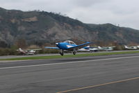 N8667H @ SZP - 1947 North American NAVION, Continental IO-520 285 Hp upgrade, Young Eagles flight, landing Rwy 04 - by Doug Robertson
