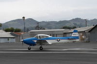 N8667H @ SZP - 1947 North American NAVION, Continental IO-520 285 Hp upgrade, taking the active-this aircraft pilot/owner always does a test flight before giving free Young Eagles aircraft rides each First Sundays - by Doug Robertson