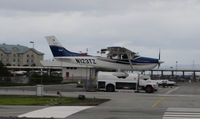 N123TZ @ KSQL - Locally-based 2004 Cessna 182T Skylane landing @ San Carlos Airport, CA - by Steve Nation