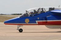 E45 @ LFMI - Dassault-Dornier Alpha Jet E (F-TETF), Athos 06 of Patrouille de France 2015, Taxiing to holding point, Istres-Le Tubé Air Base 125 (LFMI-QIE) open day 2016 - by Yves-Q