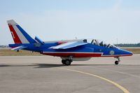 E146 @ LFMI - Dassault-Dornier Alpha Jet E (F-UHRR), Leader of Patrouille de France 2016, Taxiing to holding point, Istres-Le Tubé Air Base 125 (LFMI-QIE)  open day 2016 - by Yves-Q