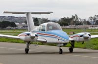 N2100D @ KRHV - Locally-based 1978 Beechcraft Duchess taxing to Squadron 2 at Reid Hillview Airport, San Jose, CA. - by Chris Leipelt