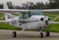 N98485 @ KRHV - Locally-based 1985 Cessna 172P with a new paint taxing to Aerodynamic Aviation at Reid Hillview Airport, San Jose, CA. - by Chris Leipelt