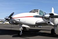 N2VF @ KAUN - California based 1961 Beech B95A parked on the ramp at Auburn Municipal Airport. - by Chris Leipelt