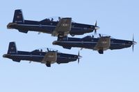 156123 @ KBOI - Departing RWY 28R with other members of No.2 CFFTS, Moose Jaw, Saskatchewan, Canada. - by Gerald Howard