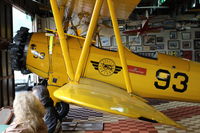 N75753 @ SZP - 1942 Boeing Stearman A75N1 (PT-17) as N2S-4, Continental W670 220 Hp radial, limited access points prevents full photo of aircraft in the Aviation Museum of Santa Paula Bucker hangar. - by Doug Robertson