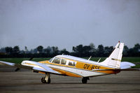 OY-BSF @ EHRD - Piper PA-34-200 Seneca at Rotterdam airport (Zestienhoven), the Netherlands, 1983 - by Van Propeller