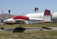 N3647D @ KRIR - 1956 Cessna 310 with cockpit covered in 102F heat @ iconic Flabob Airport, Riverside, CA