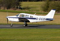 G-CCZV @ EGTR - PA-28-151 Cherokee Warrior at Elstree. Ex OY-CHR - by moxy