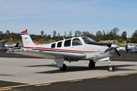 N88WX @ KAUN - Very nice Beechcraft G36 Bonanza parked on the ramp at Auburn Municipal Airport. This is one of the sleekest BE36's I've ever seen. - by Chris Leipelt