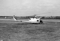 I-AGUG @ EGLF - Poor picture of Agusta Bell 204B at the 1966 Farnborough Air Show. - by moxy