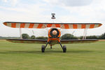 SE-BOG @ X5FB - Boeing N2S-3 Kaydet (B75N1), Fishburn Airfield UK, July 26th 2014. - by Malcolm Clarke