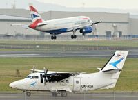 OK-RDA @ EGAC - Belfast City.  Citywing/Van Air OK-RDA awaiting departure to the Isle of Man as British Airways G-EUUG arrives from Heathrow. - by Albert Bridge