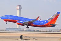 N903WN @ KBOI - Departing RWY 10L on a smoky day. - by Gerald Howard