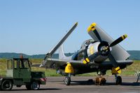 F-AZFN @ LFSX - Douglas AD-4N Skyraider, Luxeuil-St Sauveur Air Base 116 (LFSX) Open day 2015 - by Yves-Q