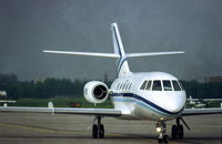 OO-DOK @ EHRD - Dassault Falcon 20C of Benelux Falcon Service on the platform of Rotterdam Zestienhoven airport, the Netherlands, 1983 - by Van Propeller