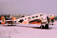 N3757 @ MGW - Beech UC-45J, N3757, at Morgantown, WV airport circa 1967. - by David Pride
