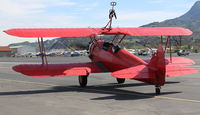 N68405 @ SZP - 1943 Boeing Stearman A75N1(PT-17), P&W R-985 450 Hp Wasp Jr. upgrade conversion, wingwalker-rider apparatus, Restricted class, taxi - by Doug Robertson