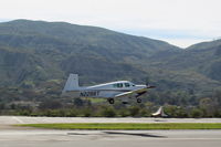 N2288T @ SZP - 1967 Mooney M20F EXECUTIVE, Lycoming IO-360-A1A 200 Hp, long range fuel tanks mod by STC. Takeoff climb Rwy 22 - by Doug Robertson