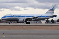 N744P @ KBOI - Reverse thrusters full on as the snow starts to fall. - by Gerald Howard