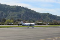 N66168 @ SZP - 1983 Cessna 172P SKYHAWK, Lycoming O-320-D2J 160 Hp, landing roll Rwy 22 - by Doug Robertson