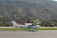 N97172 @ SZP - 1984 Cessna 172P SKYHAWK, Lycoming O-320-D2J 160 Hp, landing roll Rwy 22 - by Doug Robertson