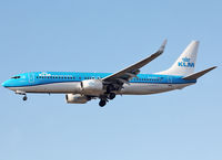 PH-BXD @ LEBL - Landing rwy 25R in new c/s - by Shunn311
