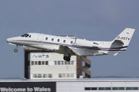 G-XSTV @ EGFF - Citation XLS, Arena Aviation Ltd Biggin Hill Kent based, call sign Arena 33, previously N5259Y, D-CWWW, D-CLIC, seen departing runway 30 en-route to Pozna?–?awica. - by Derek Flewin