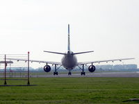 SU-GAY @ EBOS - Taxiing on runway 26 - by Joeri Van der Elst