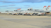 165188 @ KBOI - Parked on south GA ramp with other squadron members. VMFA-232 “Red Devils” 
MAG-11, 3rd MAW, NAS Miramar, CA. - by Gerald Howard