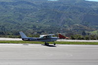 N5443L @ SZP - 1980 Cessna 152, Lycoming O-235 115 Hp, landing roll Rwy 22 - by Doug Robertson