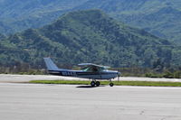 N5443L @ SZP - 1980 Cessna 152, Lycoming O-235 115 Hp, landing roll Rwy 22 - by Doug Robertson