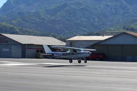 N5443L @ SZP - 1980 Cessna 152, Lycoming O-235 115 Hp, landing Rwy 22 - by Doug Robertson