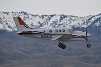 N224JE @ KBOI - Landing RWY 10R. - by Gerald Howard
