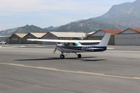 N5443L @ SZP - 1980 Cessna 152, Lycoming O-235 115 Hp, taxi to Rwy 22 - by Doug Robertson