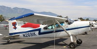 N2691K @ SZP - 1979 Cessna 180K SKYWAGON, Continental O-470-S 230 Hp, this aircraft has also operated on floats, but the anchor logo is upside-down - by Doug Robertson