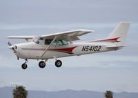 N54102 @ KRHV - Locally-based 1981 Cessna 172P landing on 13L at Reid Hillview Airport, San Jose, CA. - by Chris Leipelt