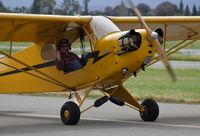 N7272H @ KRHV - Locally-based 1946 Piper J3 Cub taxing out for departure at Reid Hillview Airport, San Jose, CA. I fly this Cub often. - by Chris Leipelt