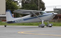 N1653C @ KHAF - 1953 Cessna 180 from Palo Alto taxing out at Half Moon Bay Airport, CA. - by Chris Leipelt
