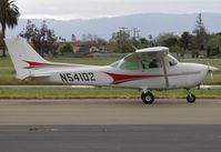 N54102 @ KRHV - Locally-based 1981 Cessna 172P taxing to the ramp at Reid Hillview Airport, San Jose, CA. - by Chris Leipelt