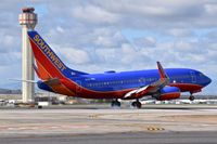 N467WN @ KBOI - Touch down on RWY 28R. - by Gerald Howard