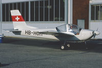 HB-HOH @ LSPL - A few days after its first flight. Max in the cockpit.
A/C will go to Museum of Trafic Lucerne.
Scan from a slide.