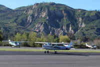 N5443L - 1980 Cessna 152, Lycoming O-235 115 Hp, landing roll Rwy 04 - by Doug Robertson