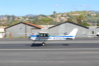 N704UT @ SZP - 1976 Cessna 150M, Continental O-200 100 Hp, landing roll Rwy 22 - by Doug Robertson