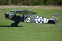 G-BPUR @ EGHP - Piper J3L-65 (Modified) at Popham. Marked as 379994 - by moxy