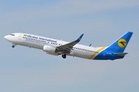 UR-PSM @ EDDL - Ukraine B738 departing - by FerryPNL