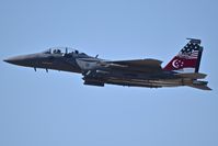 05-0005 @ KBOI - Low pass over RWY 28L.  428th Fighter Sq., Buccaneers, Royal Singapore Air Force. Out of Mountain Home AFB, Idaho. - by Gerald Howard